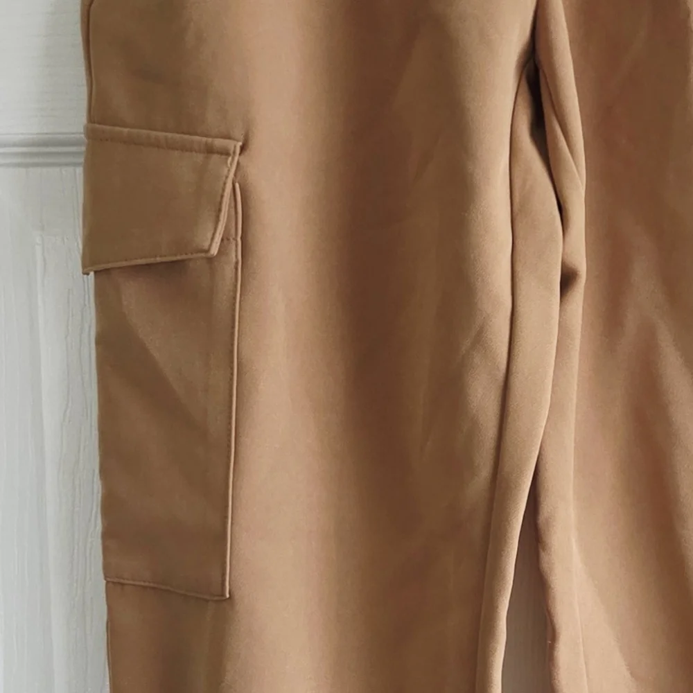 Marc New York ✨️ Tan Jogger Women's Pants with Gold Zippers Size XS